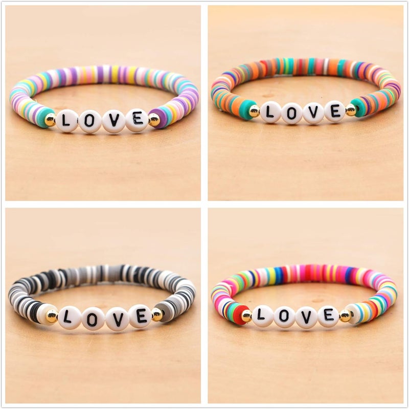 Looconi Amaney 1000pcs 4x7mm Letter Beads and Red Heart Beads for Jewelry Making Bracelets, Necklaces, Key Chains - Image 5